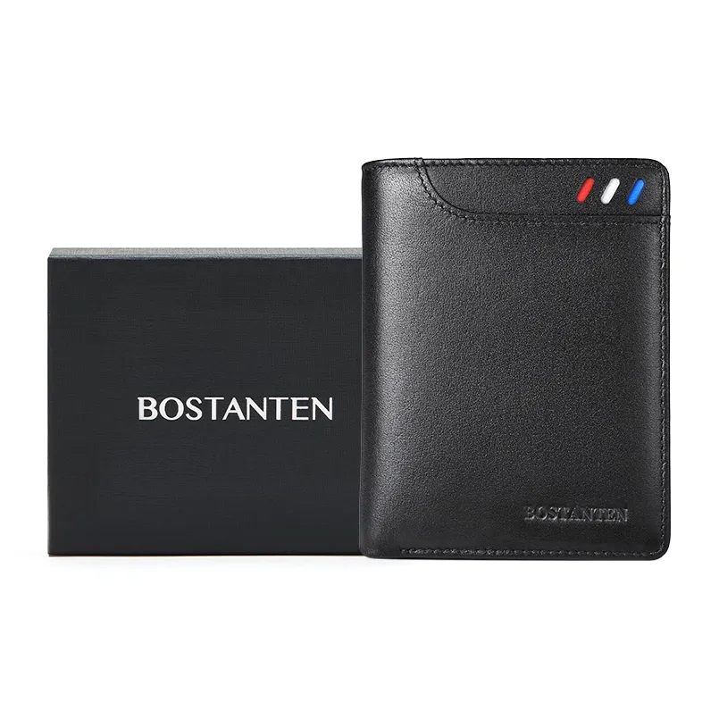BOSTANTEN Кошелек из коровьей кожи короткий мужской