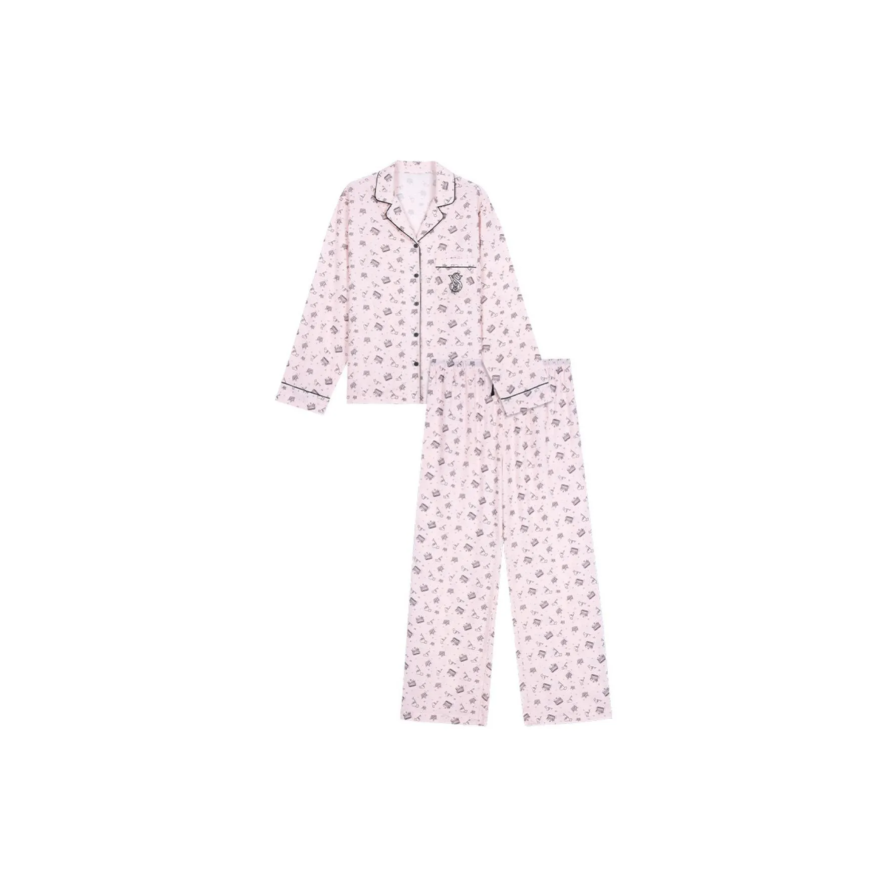 Victoria's Secret Pajama Set Women's Peach Pink