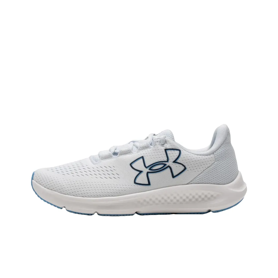 Under Armour Charged Pursuit 3 Устойчивый к истиранию Дышащий Низкий Топ Повседневная Беговая Обувь Мужская Белая