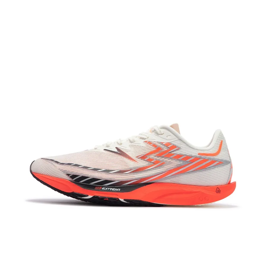 361° Speed Future Cushioning Anti-Slip Wear-Resistant Breathability Low-Top Running Shoes Unisex White Orange