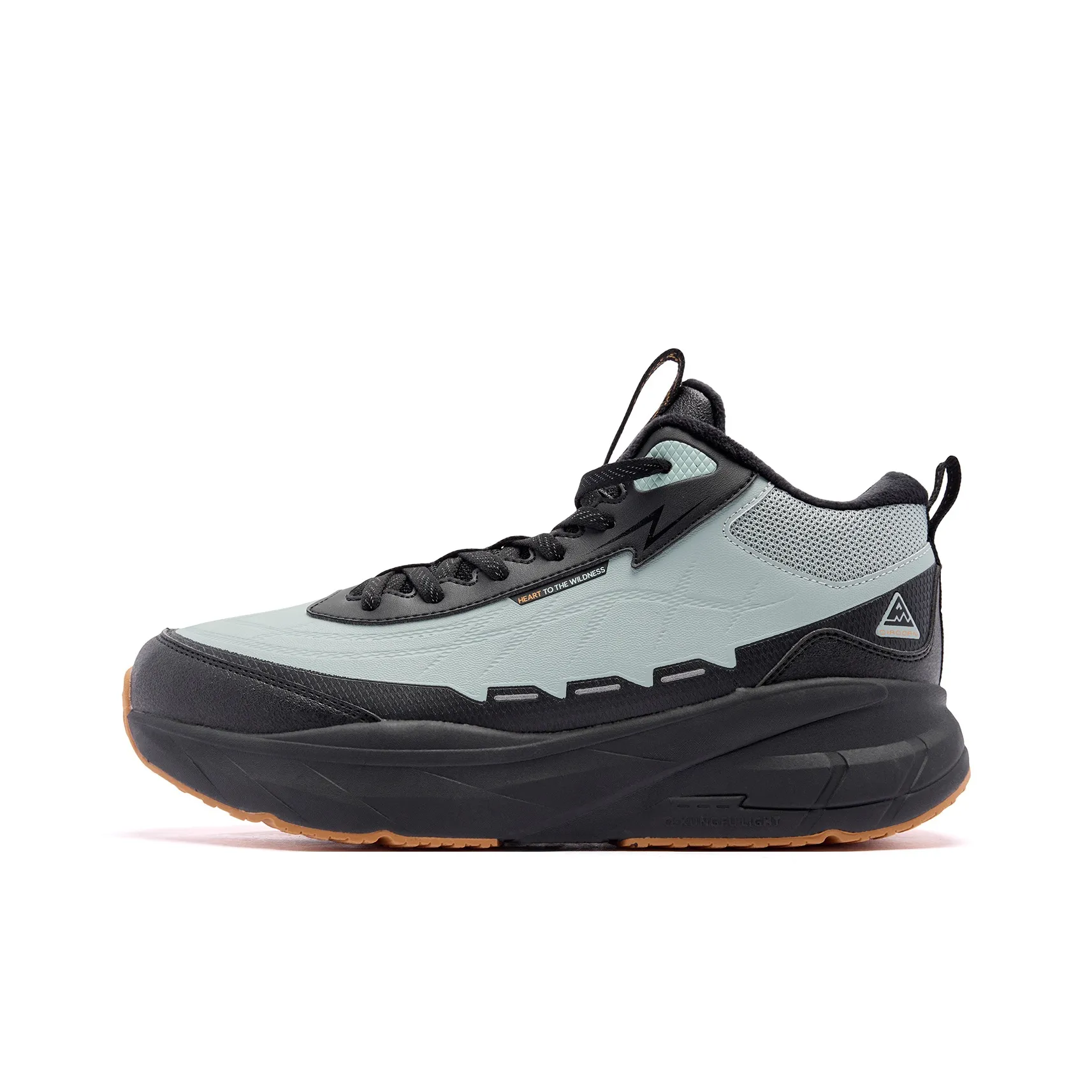 QIAODAN Climbing Frontier Уличная обувь Высокий топ Black Mountain Shadow Зеленый Мужской