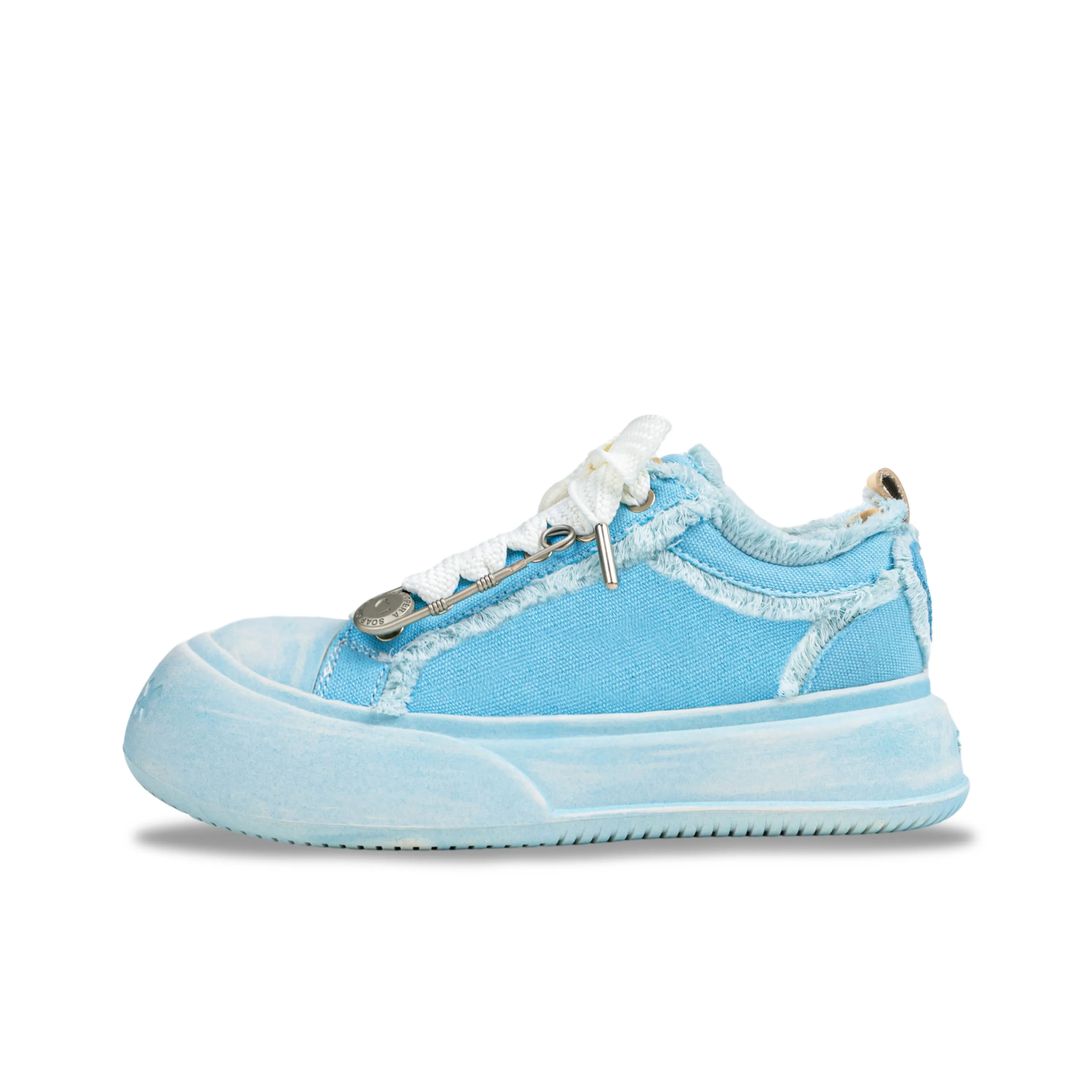 SOAP OPERA Wiping Color Series Low Top Canvas Shoes Unisex Crushed Ice Blue Box