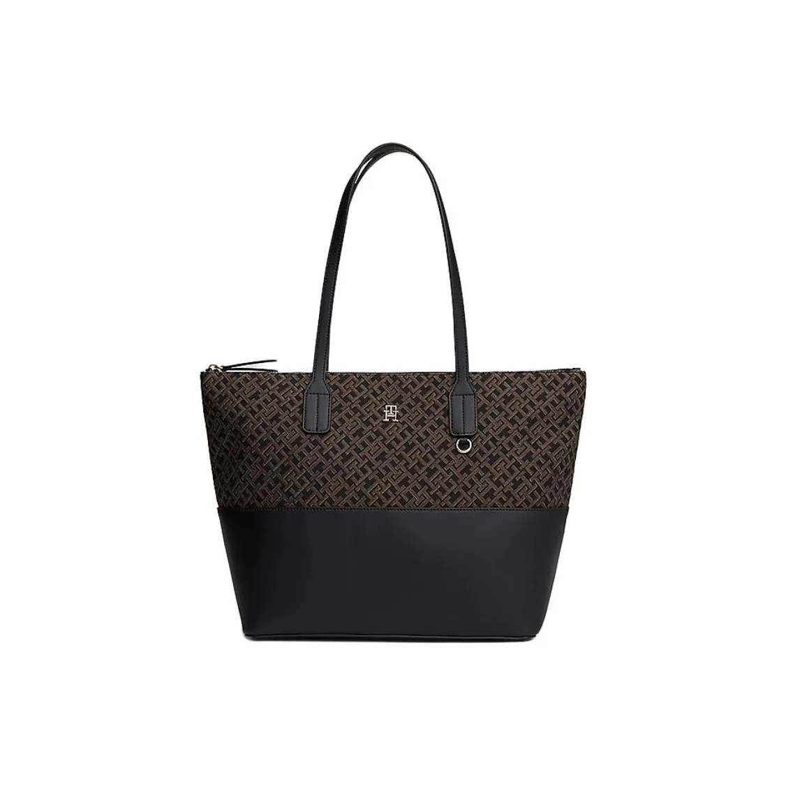Tommy Hilfiger Polyester Tote Bag Shopping Bag Handbag Regular Women's Black
