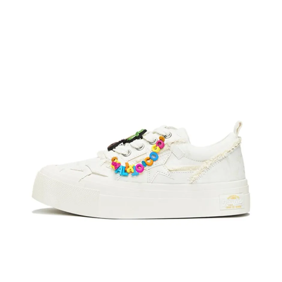 KAALIXTO Звезды Обувь Низкий Топ Кеды Унисекс Белый