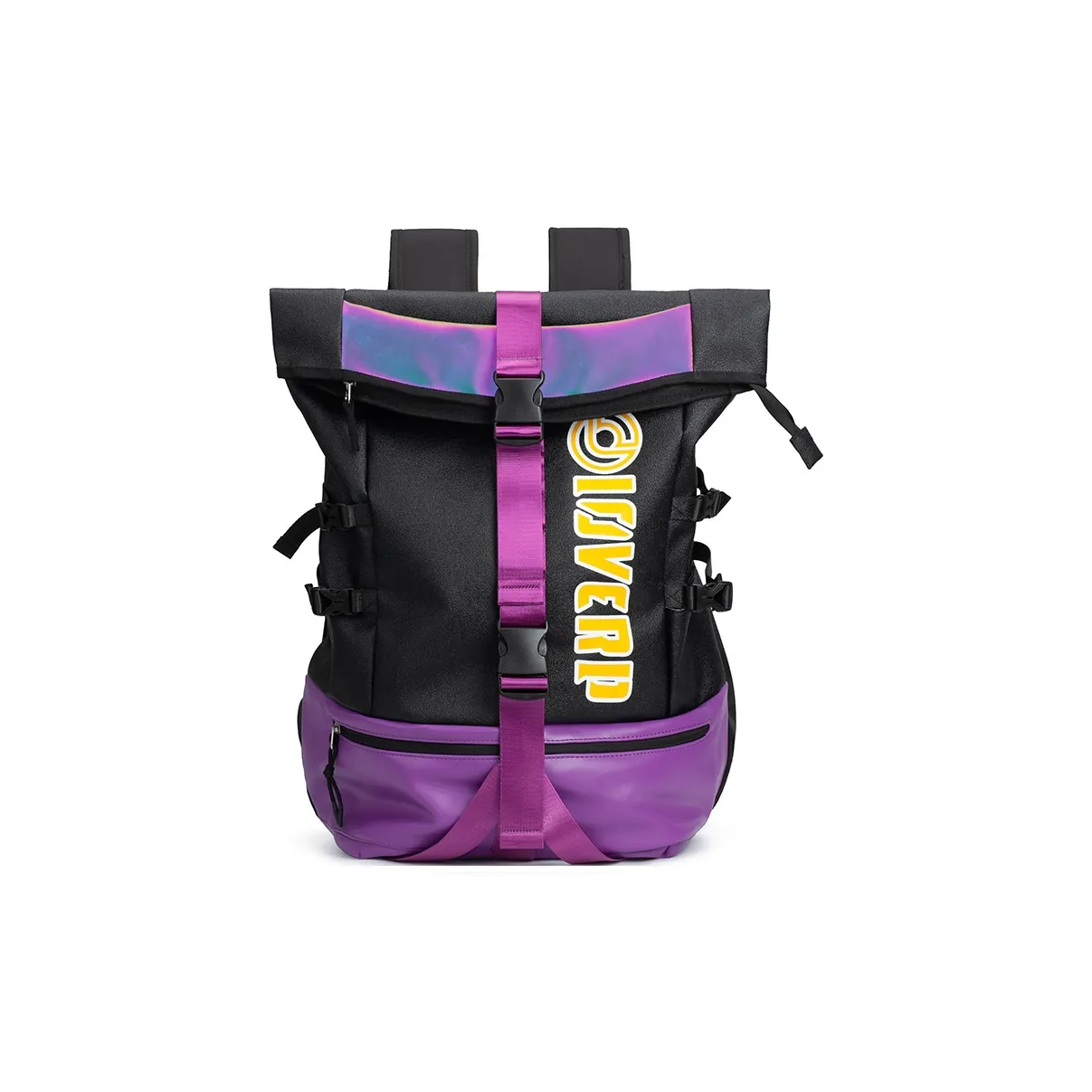 LOVERPUSS Синтетическая кожа Рюкзак Стандартный Унисекс Черный Фиолетовый Золото