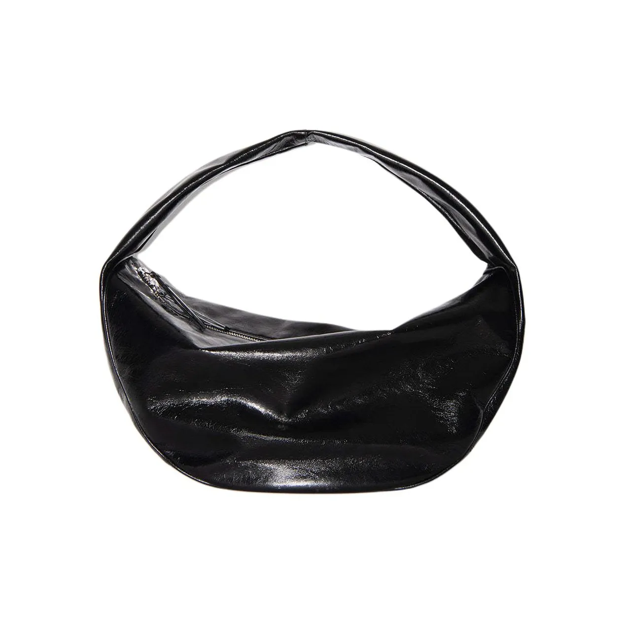 By Far Cush Овечья кожа Одно плечо Сумка Большая Женская Черная