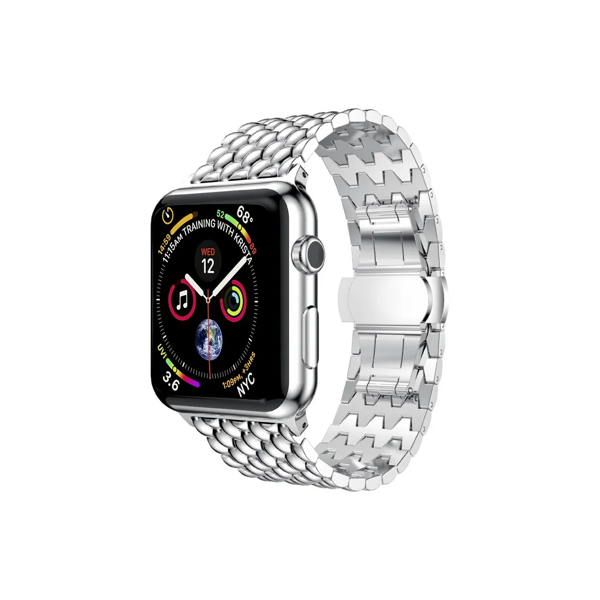 Часы Vobafe Полоска Apple Совместимость 44 мм Материал Нержавеющая сталь