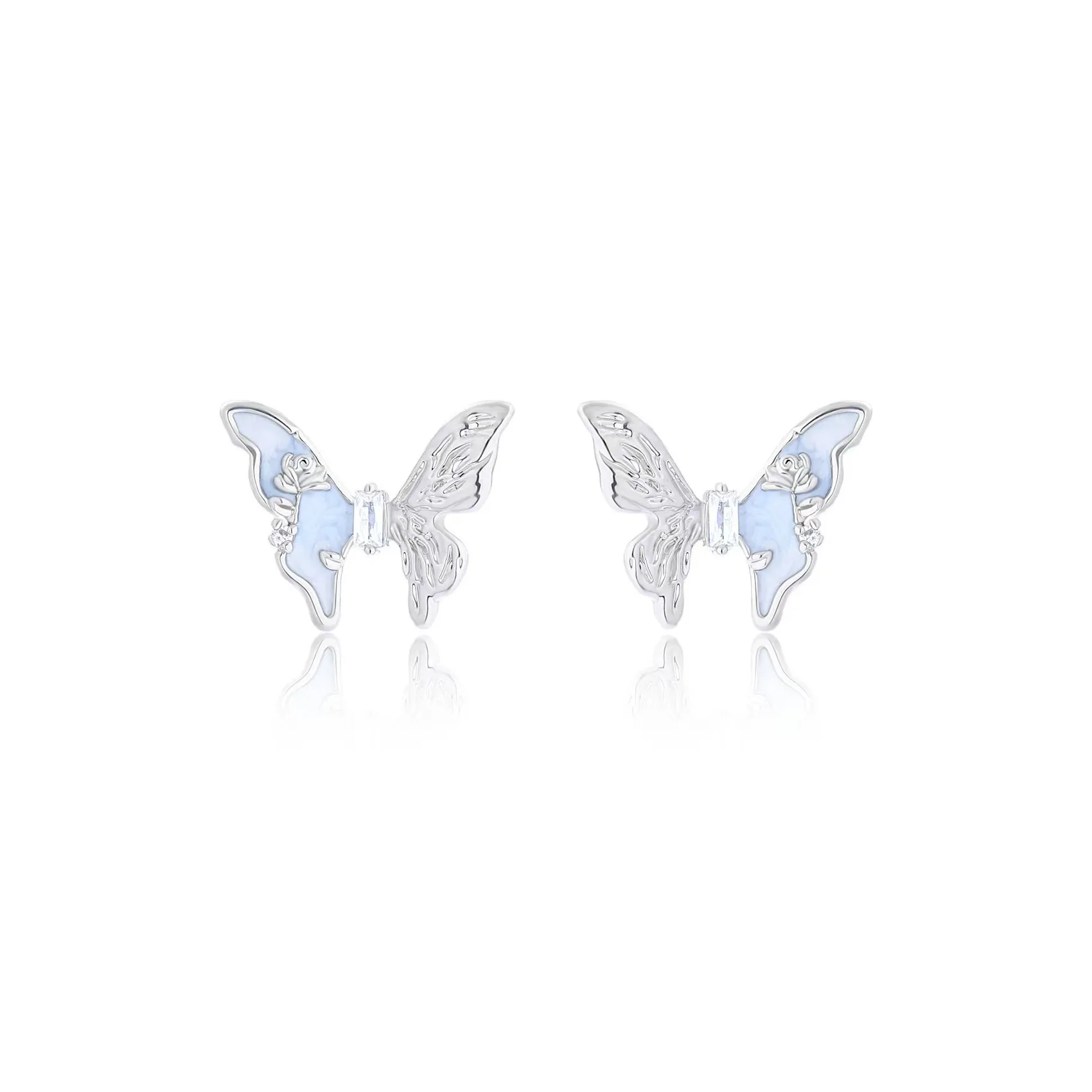 Серьги-гвоздики Vegetarian из серебра S925 унисекс