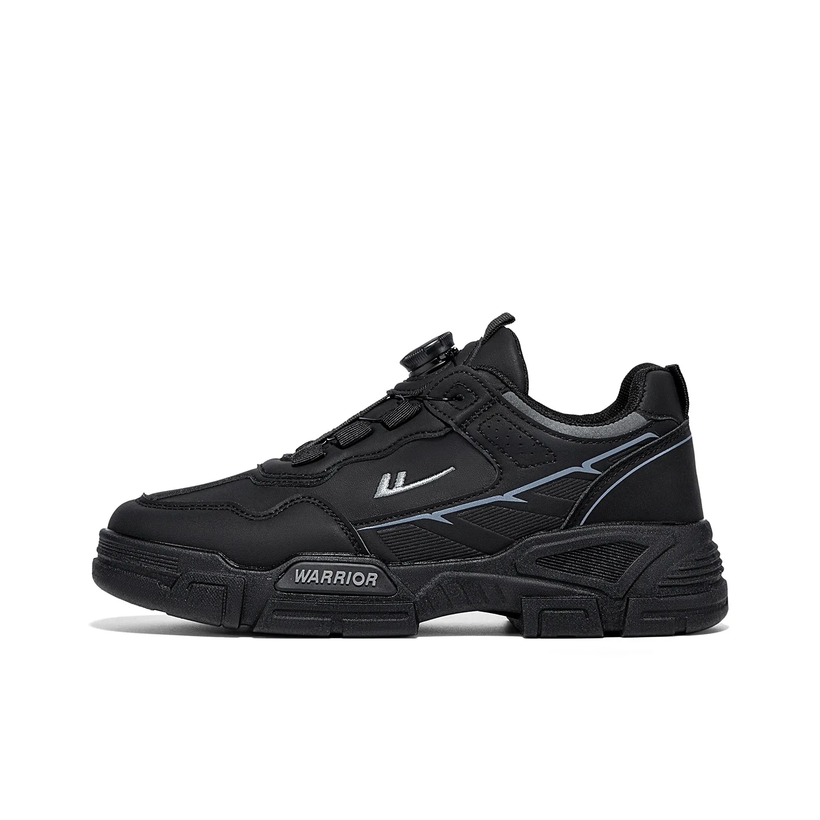 Warrior Work Boots Height Increasing Support Wear Resistant Lightweight Slip Resistant Low Top Casual Shoes Men's Black