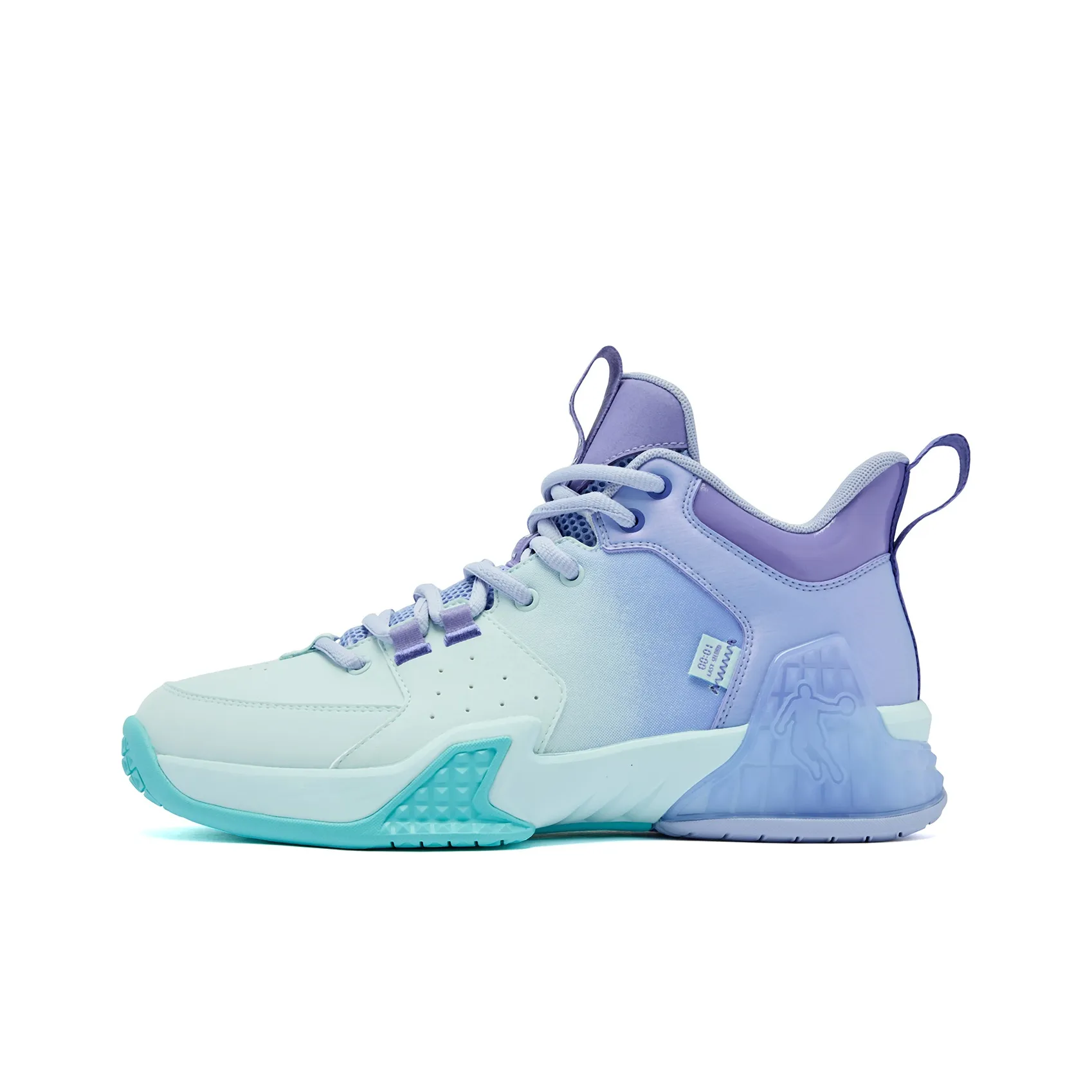 QIAODAN Kill Shot 1.0 Basketball Shoes Men's Mid Top Aster/Powder Blue