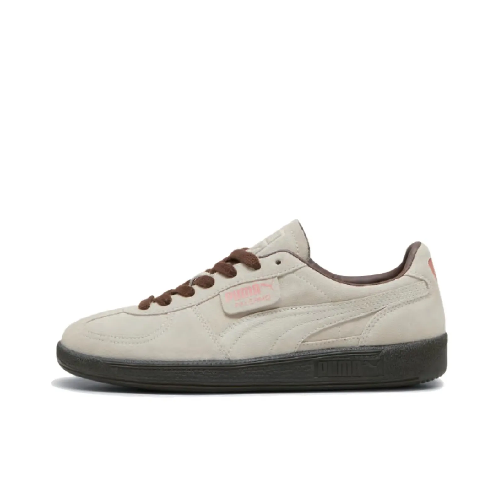 PUMA Palermo Skateboard Shoes Unisex Low Top Snow Coffee Brown Rubber Color
