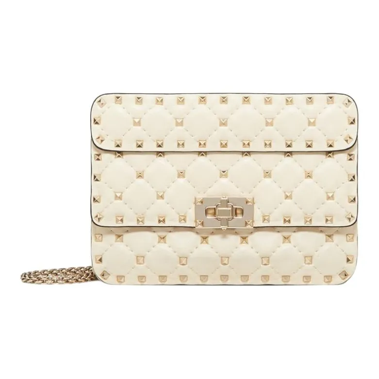 Valentino Leather Shoulder Bag Crossbody Bag Women's White