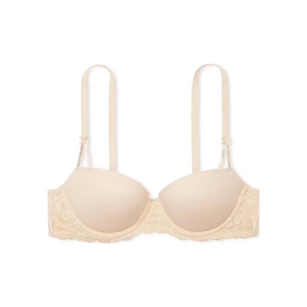 Victoria's Secret PINK Wink Push Up Balconette Bra / Marzipan Bra Women's Almond Candy