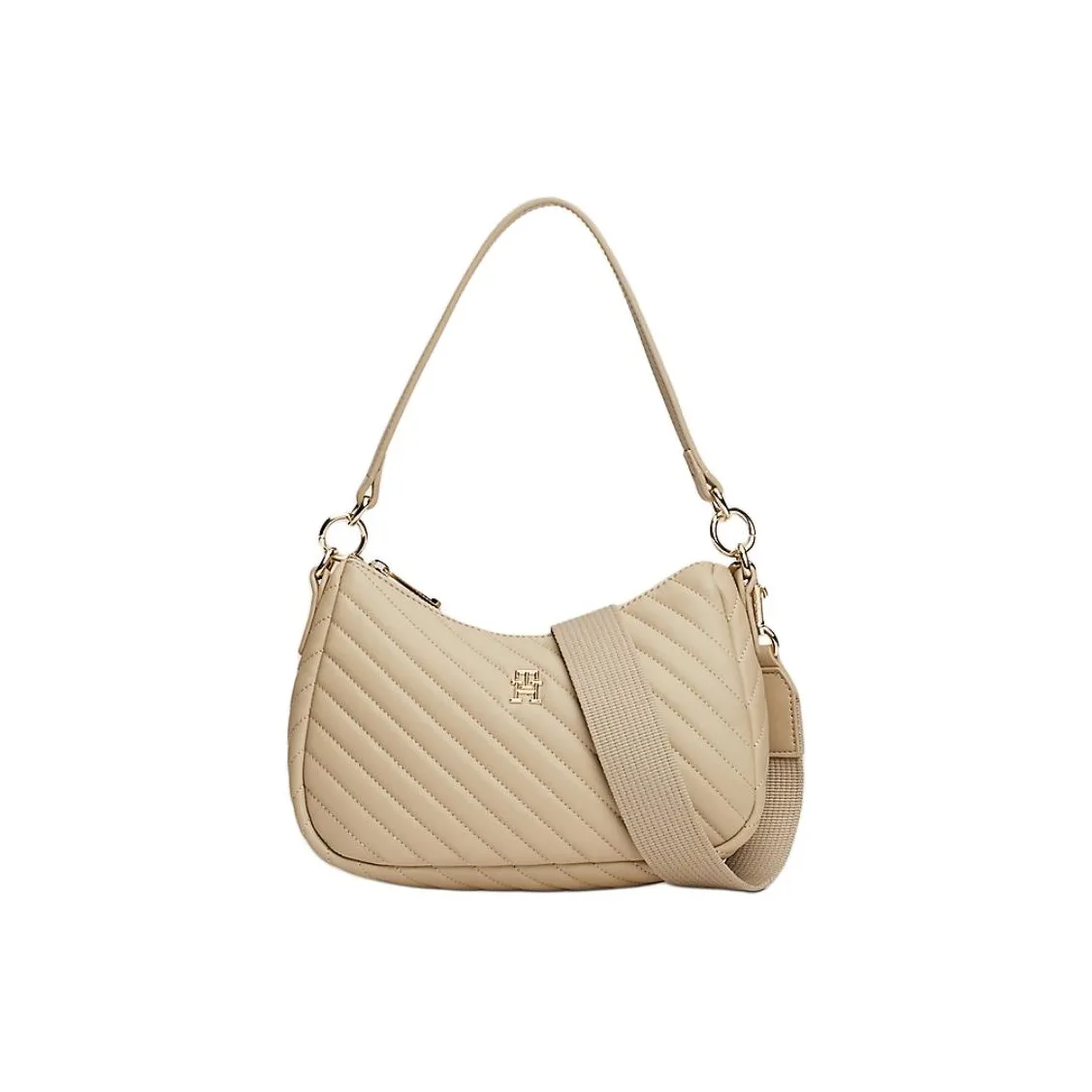 Tommy Hilfiger Polyester Handbag Shoulder Bag Women's Beige