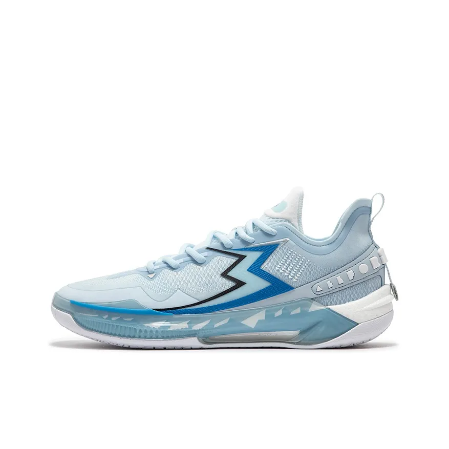 361° BIG3 5.0 Quick PRO Snow Mountains Cushioned Slip Resistant Low Top Basketball Shoes Men
s Blue White