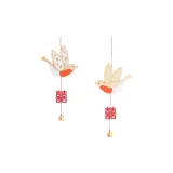 Magpie 걸기 Ornament - 날개 달린 - 2개