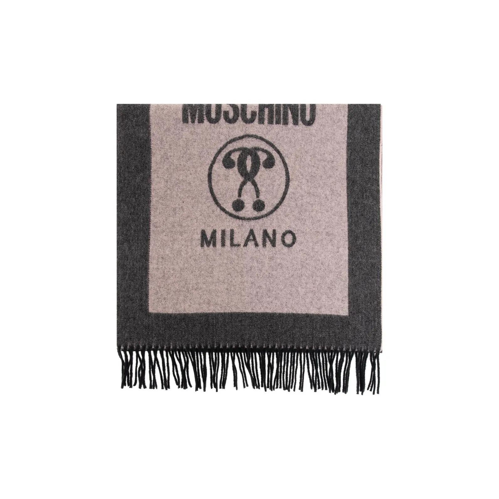 MOSCHINO Шарфы из трикотажа из шерсти Унисекс Коричневый