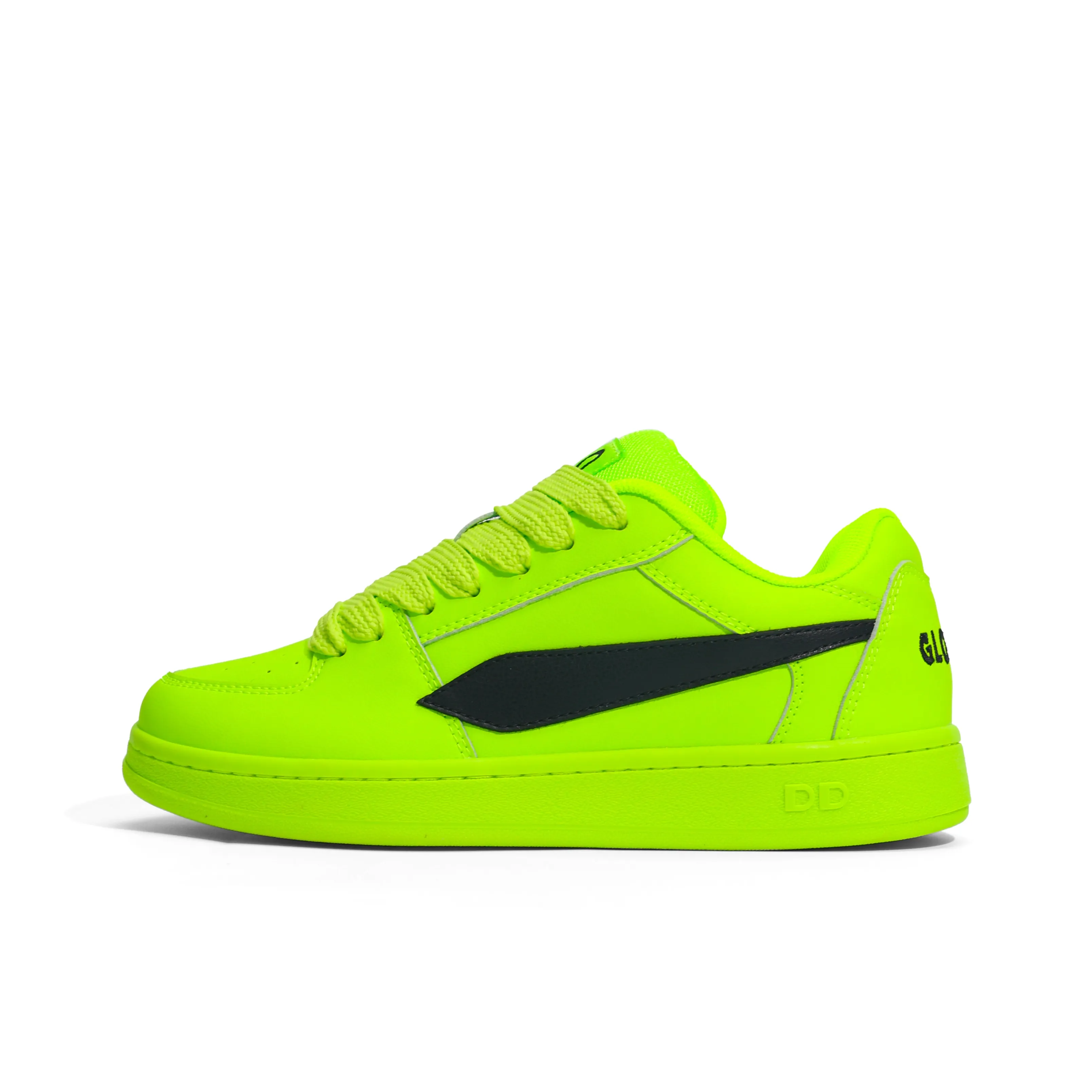 GLO BULL Skateboard Shoes Unisex Low Top Neon Green