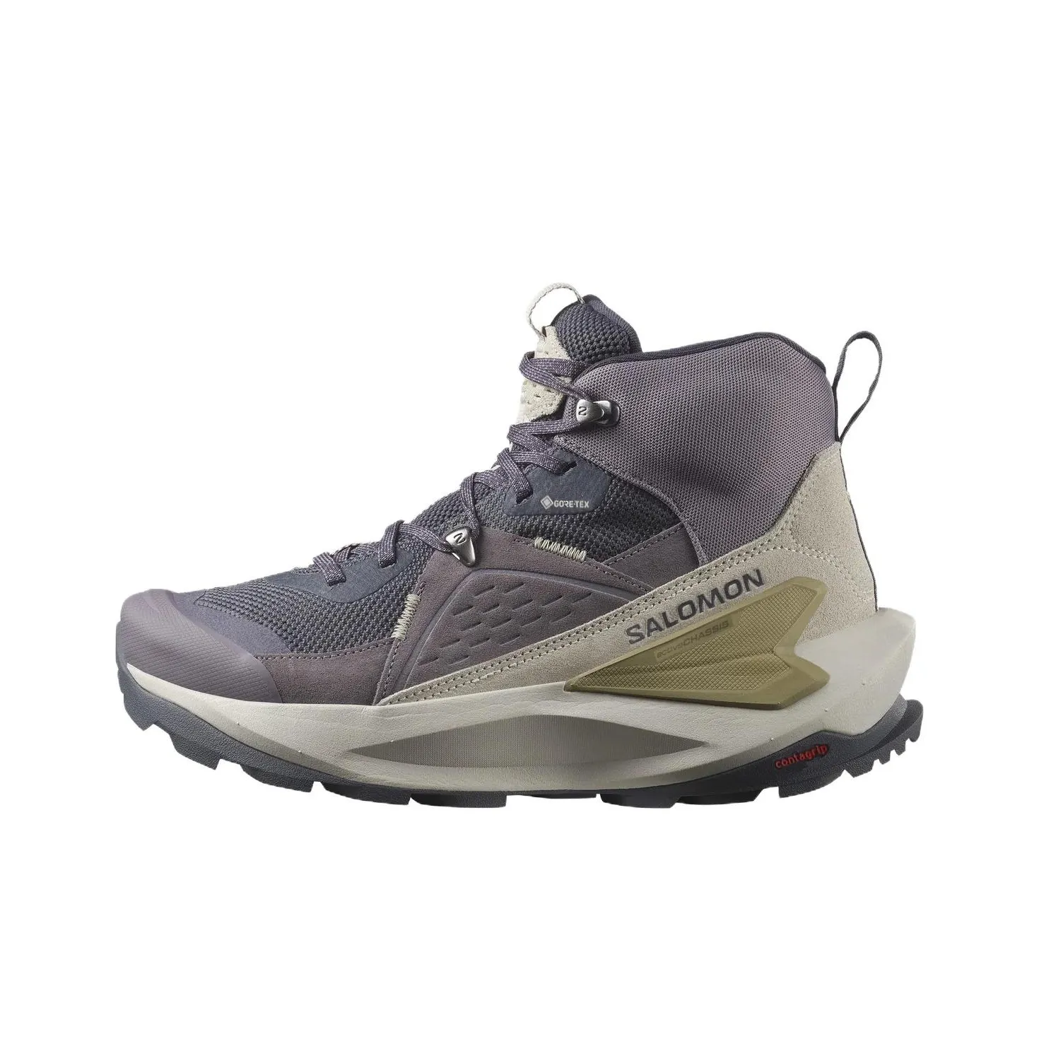 SALOMON Elixir Slip-Resistant Abrasion-Resistant MID Топ Походная обувь Женская Фиолетово-Серый