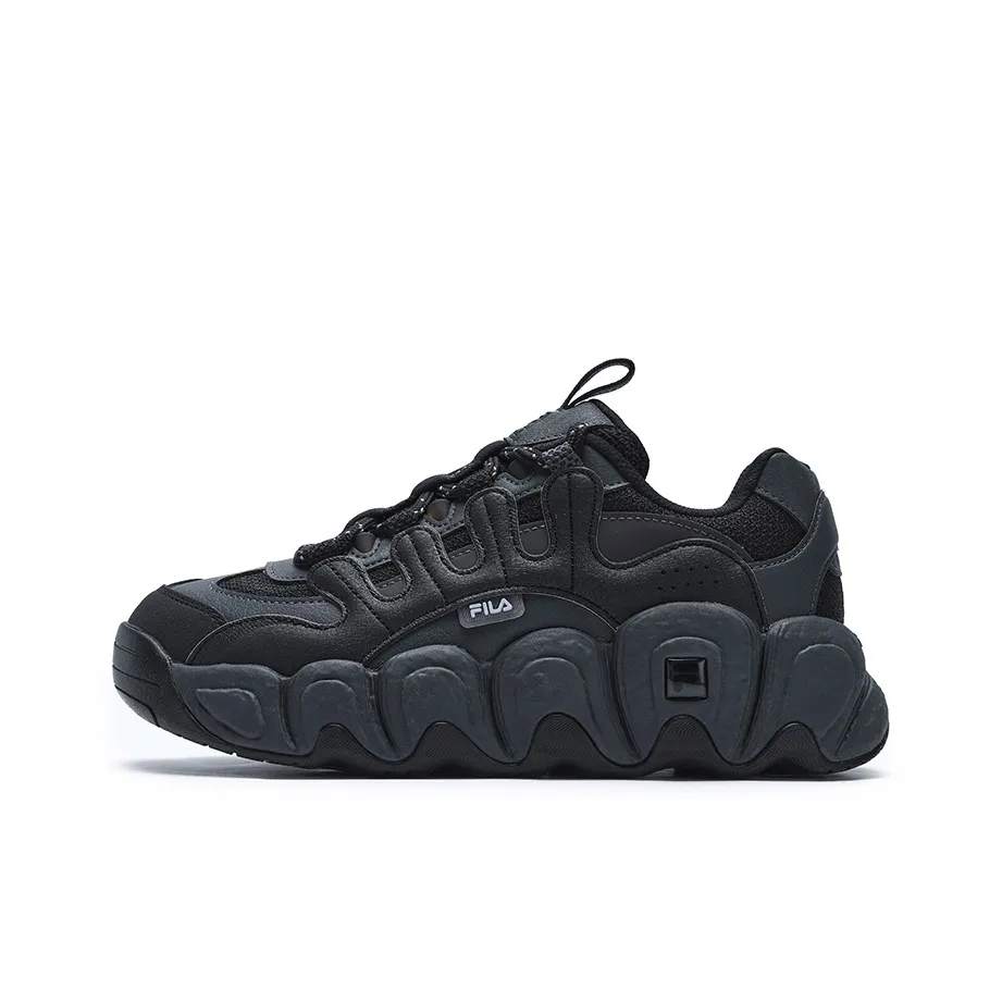 FILA Croissant Амортизаторы Shock с противоскользящим покрытием термическая защита низкий топ беговые кроссовки женские черный