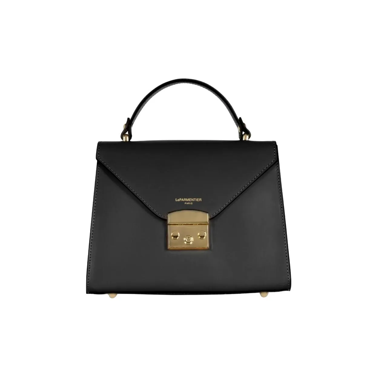 Le Parmentier Calfskin Handbag Regular Women's Fish Paste Black