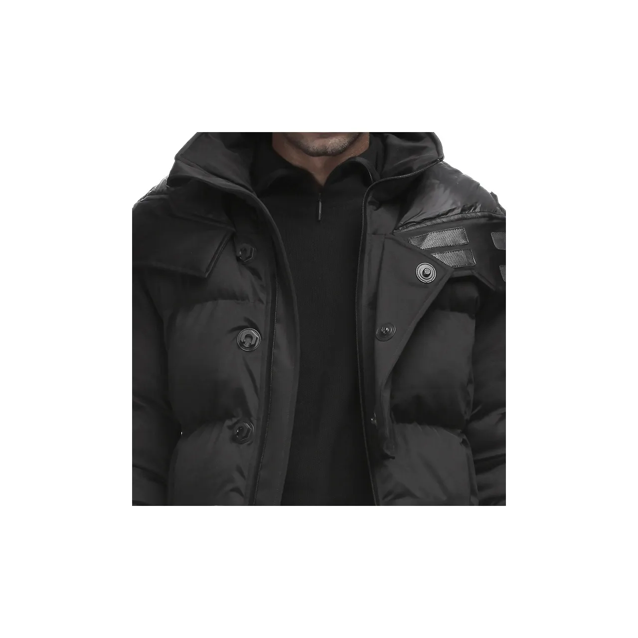 NORVINCY Cropped Cycling Slim Fit With Hood Puffer Jacket For Winter Unisex