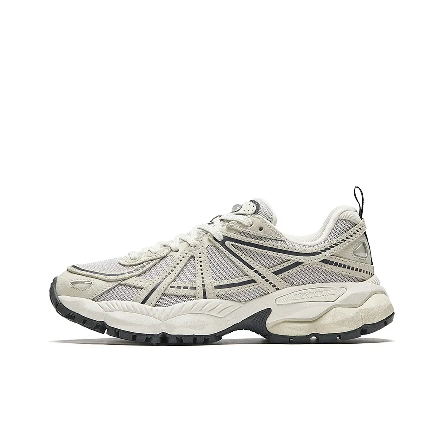 Anta Champion All-Weather Series Slip-Resistant Breathable Low-Top Chunky Sneakers Women's Gray Black