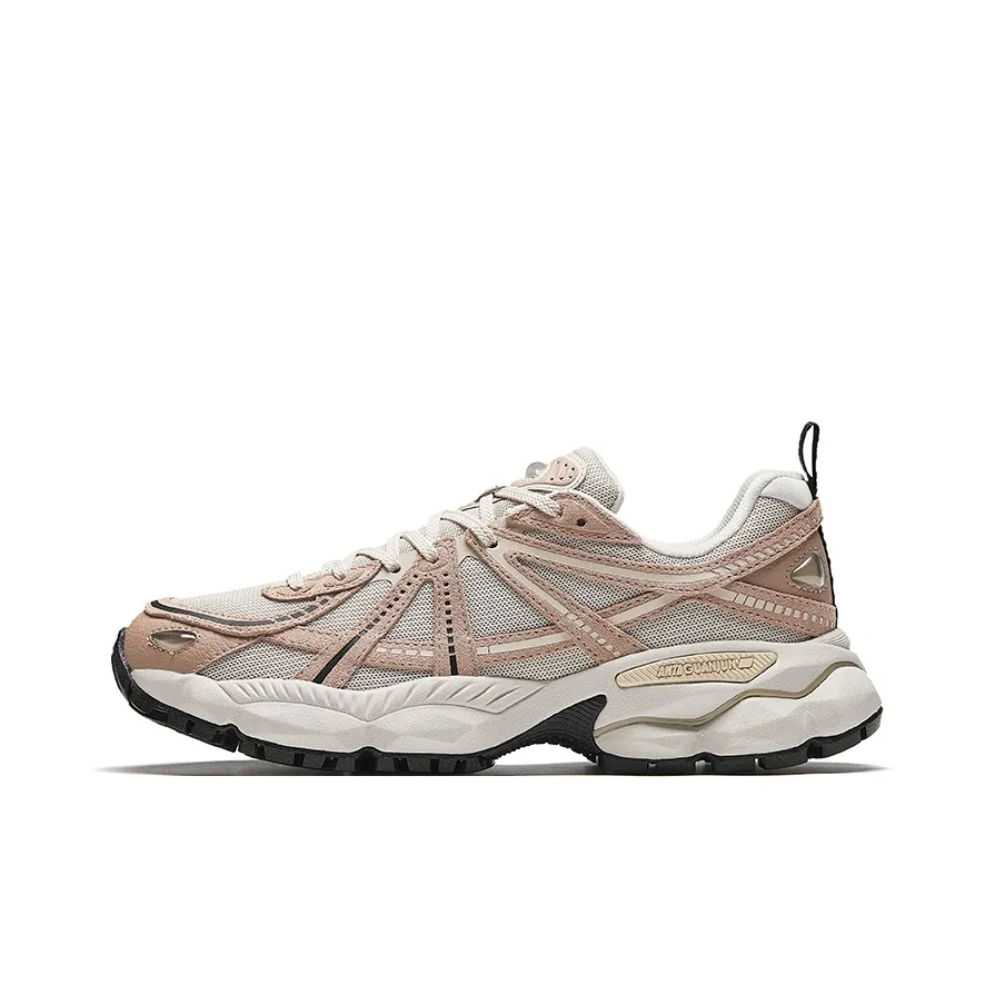 Anta Champion All-Weather Series Anti-Slip And Wear-Resistant Breathable Low-Top Chunky Sneakers Women's Gray Pink