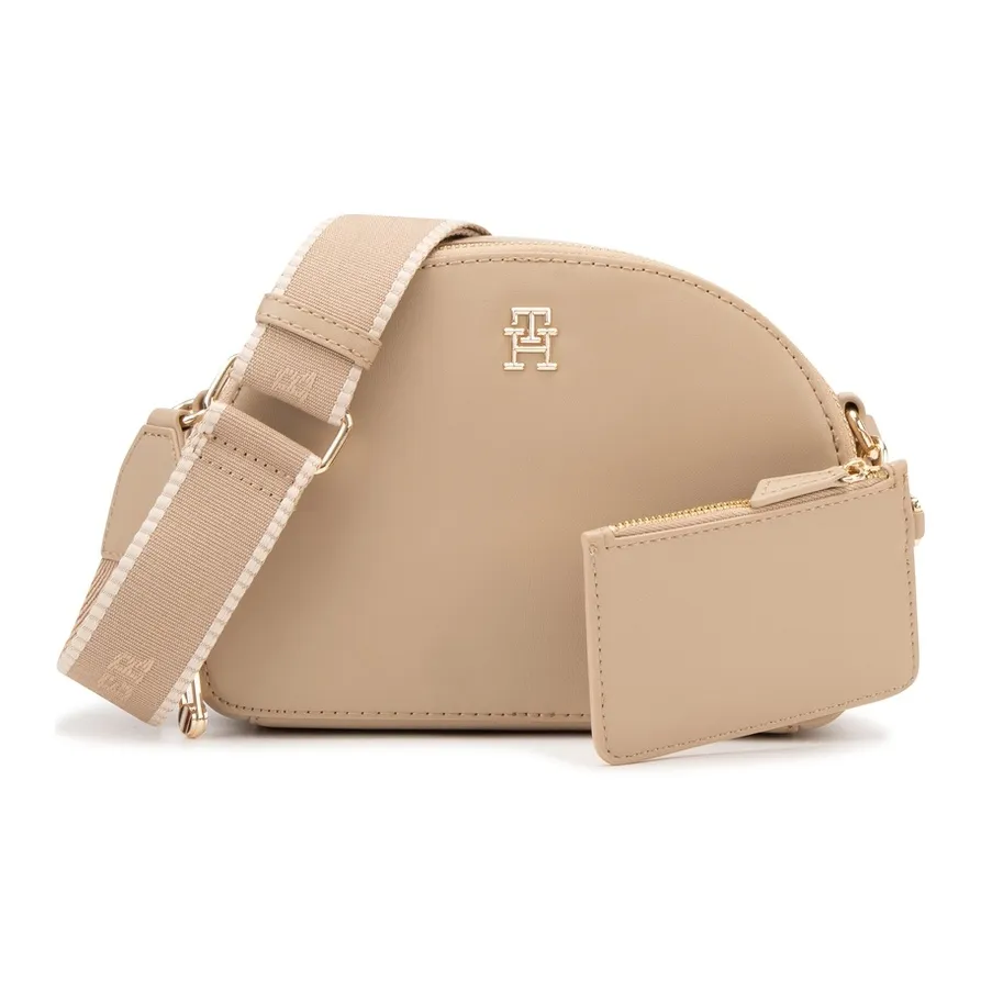 Tommy Hilfiger Artificial Leather Shoulder Bag Medium Women's Light Khaki Томми Хилфигер Искусственная Кожа Плечевая Сумка Средний Размер Женский Светлый Хаки