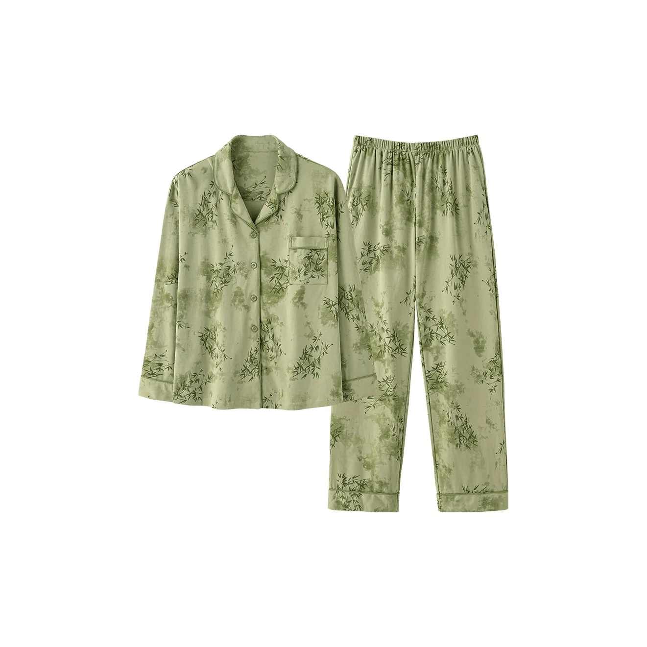 UAVAE Пижамный комплект женский изумрудно-зеленый