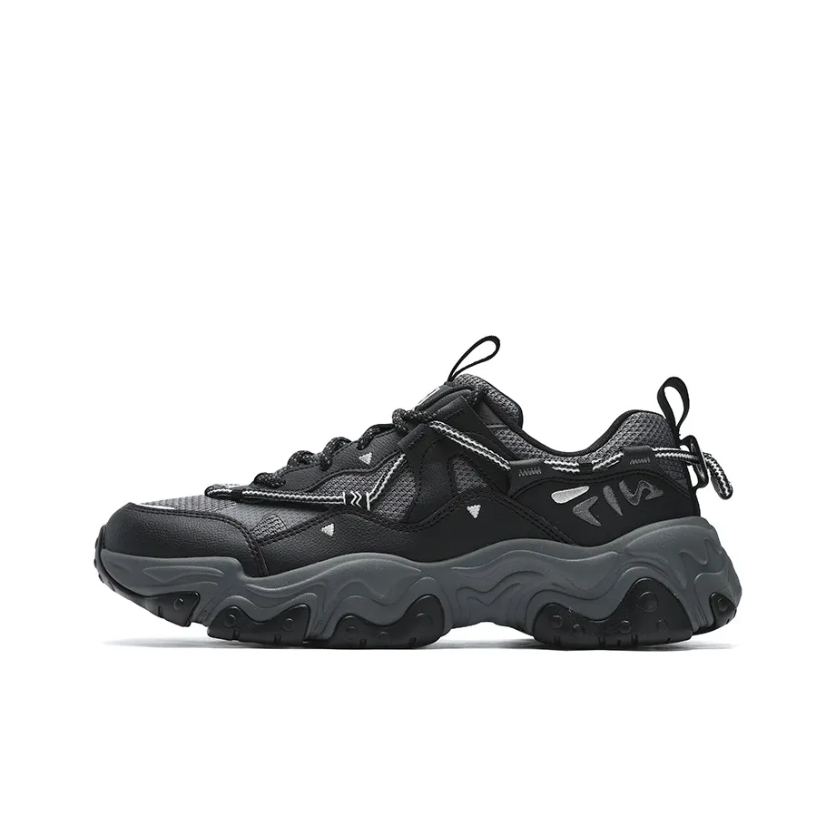 FILA Cat Paw 5th Generation Moisture Wicking Coverage Low Top Running Shoes Men's Black Gray