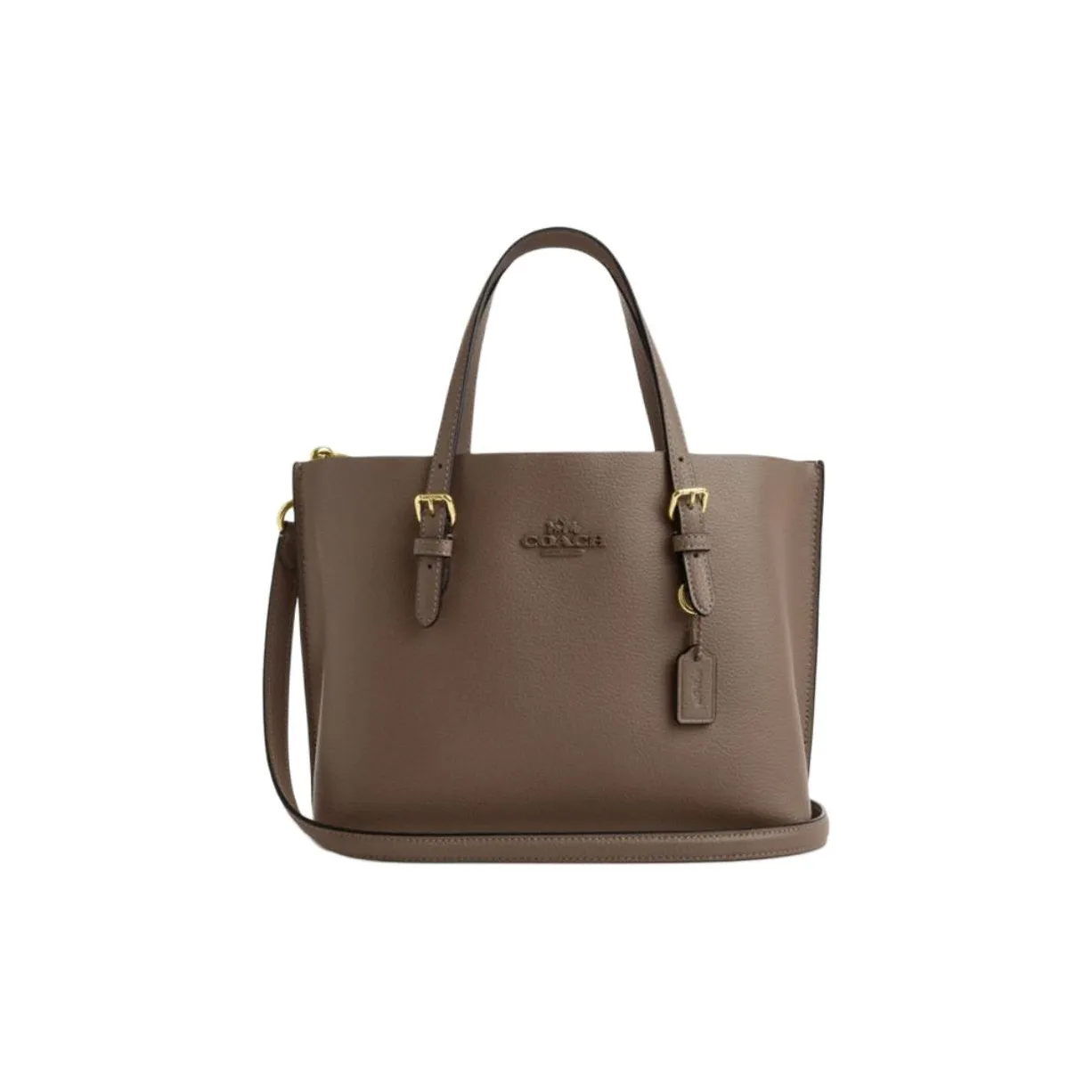 COACH Mollie Split Cow Leather Tote Bag, Shopping Bag, Shoulder Bag, Crossbody Bag, Handbag Medium Size Women's Brown