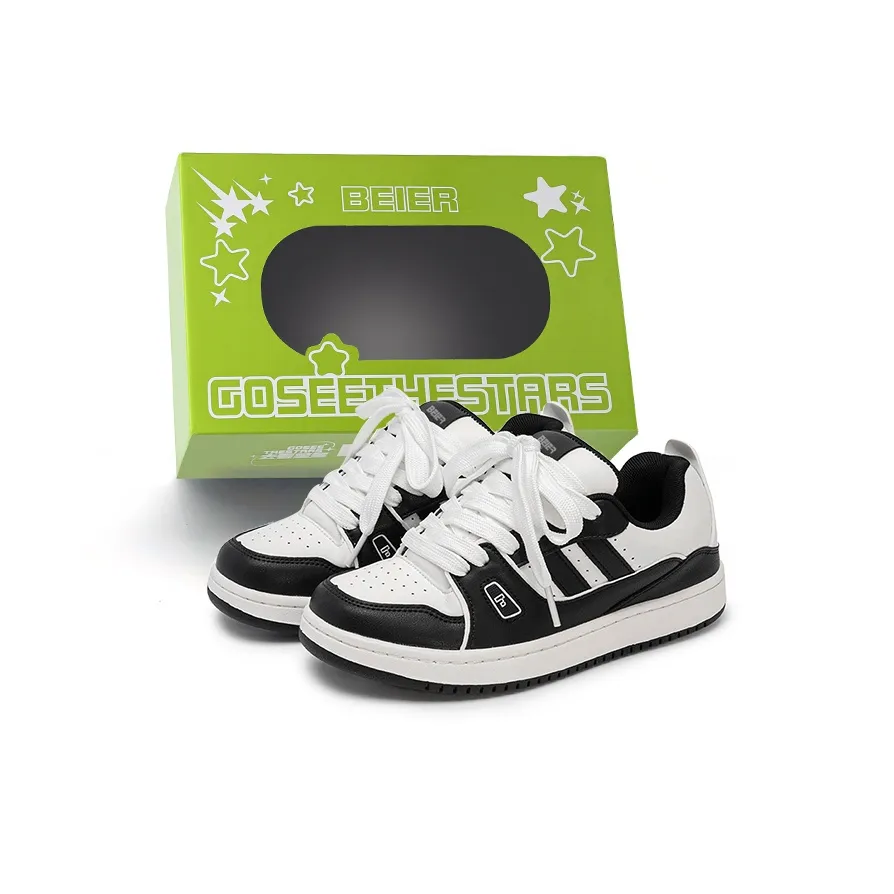 BEIER Trendy Versatile Кампус Сладкий стиль Slip-Resistant Low Top Скейтборд Кроссовки Unisex