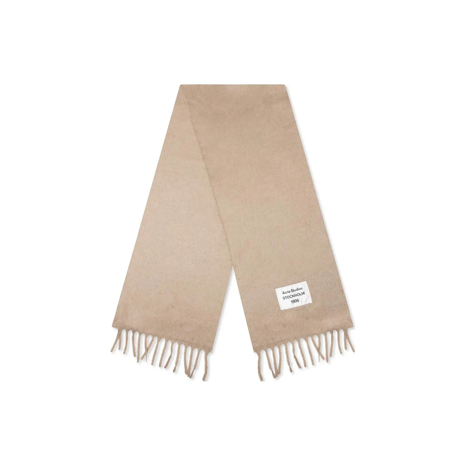 ACNE STUDIOS Шерстяные вязаные шарфы Женские Бежевый