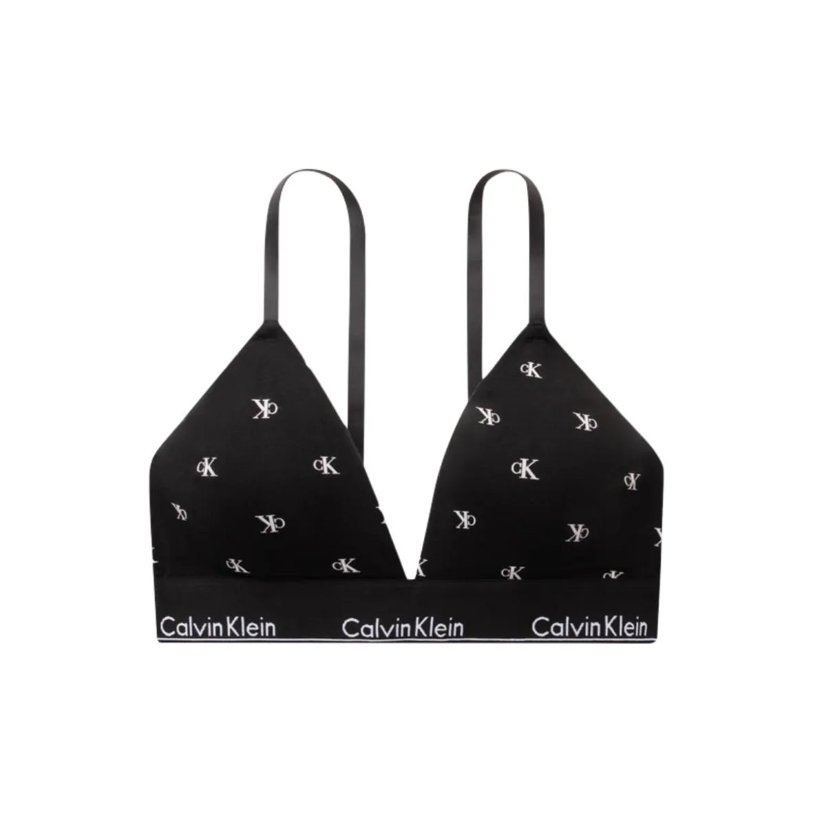 CALVIN KLEIN Modern Gravity Band Bra Women's Black Base With Letter