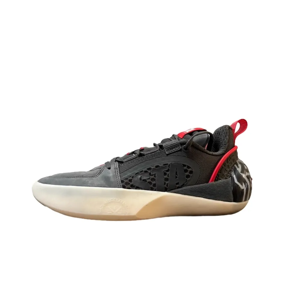LiNing Full City 12 ENCORE Cushioning Wear Resistant Low Top Basketball Shoes Men's Gray Red