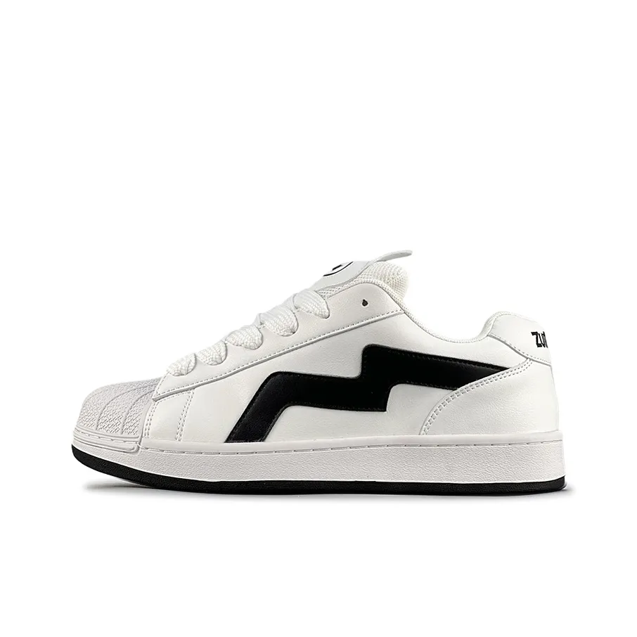 ZUIBANG Shell Обувь Устойчивая к истиранию Легкая и Дышащая Низкие Кроссовки для скейтбординга Унисекс Белый Черный