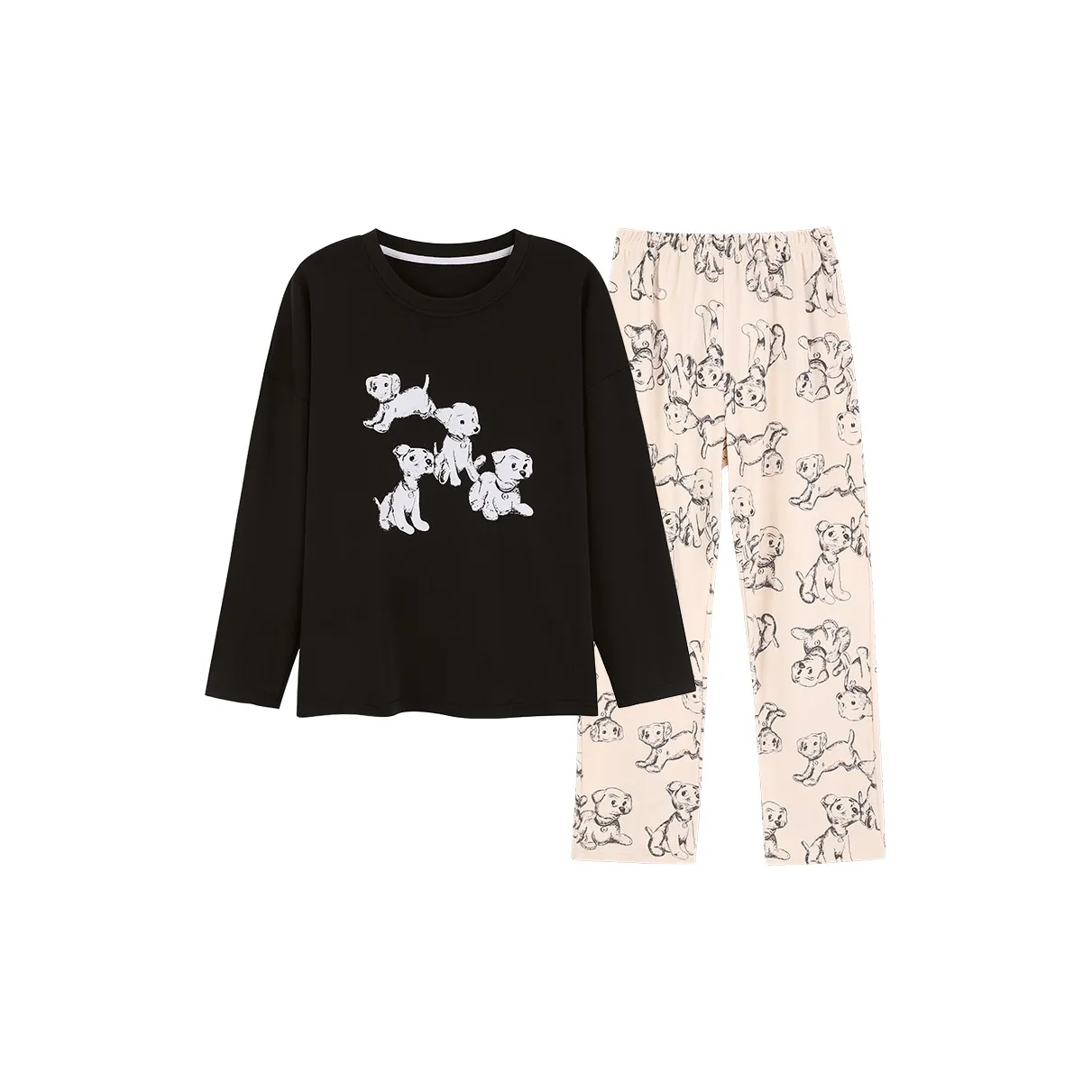 Mulong Family Pajama Set Women's Black