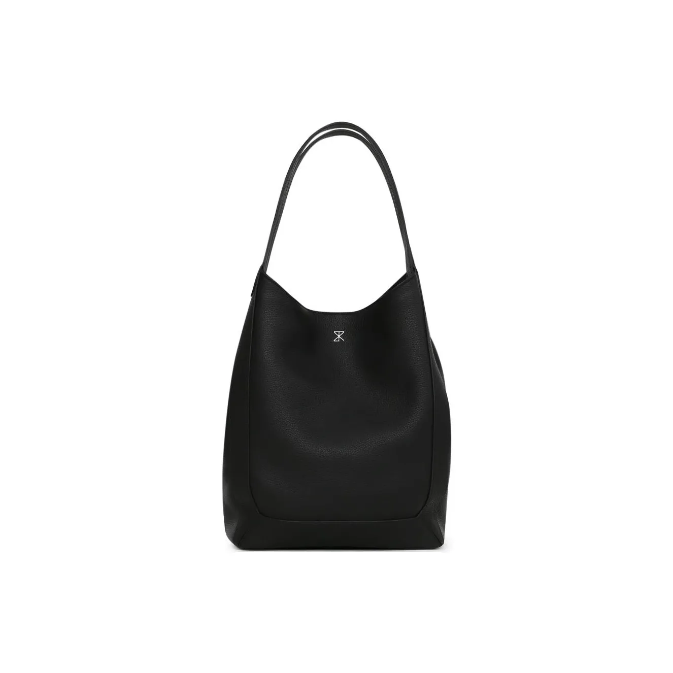 STAR TOWN Коровья кожа Портативная Сумка на одно плечо Тоут Сумка-ведро Большая Унисекс Обсидиановый черный Слоновая кость