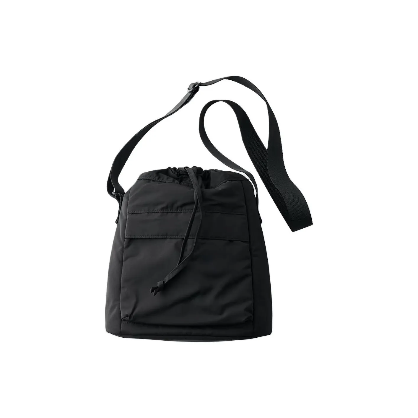 UNIQLO Polyester Crossbody Bag, Shoulder Bag Mini Unisex Black