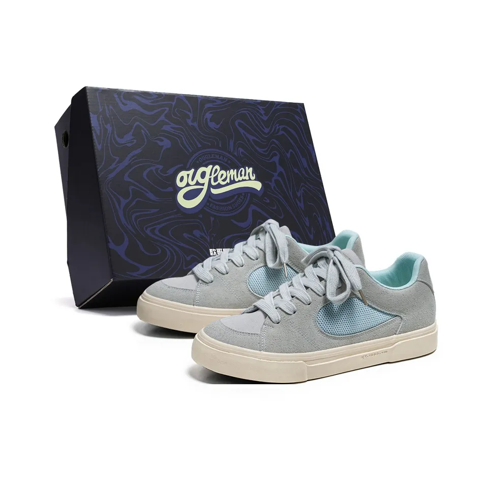 OUGLEMEN Wear-resistant Lightweight Breathable And Non-slip. Low-Top Skateboard Shoes Men's