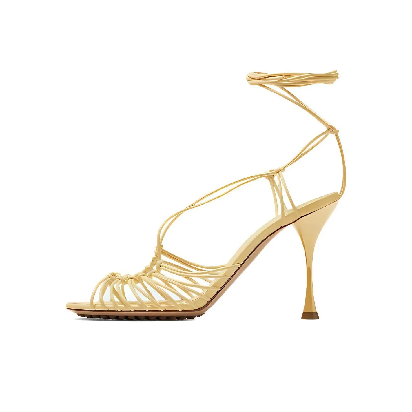 Bottega Veneta Dot Stylish Sandal 7cm Women's Moonlight White