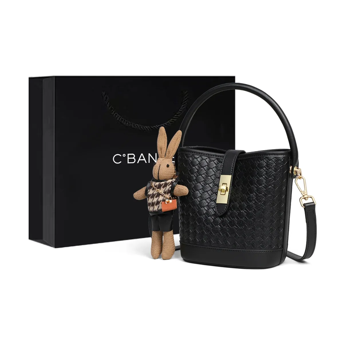 C°BANNER Сумка-ведро из синтетической кожи сумка на одно плечо стандартная женская черная