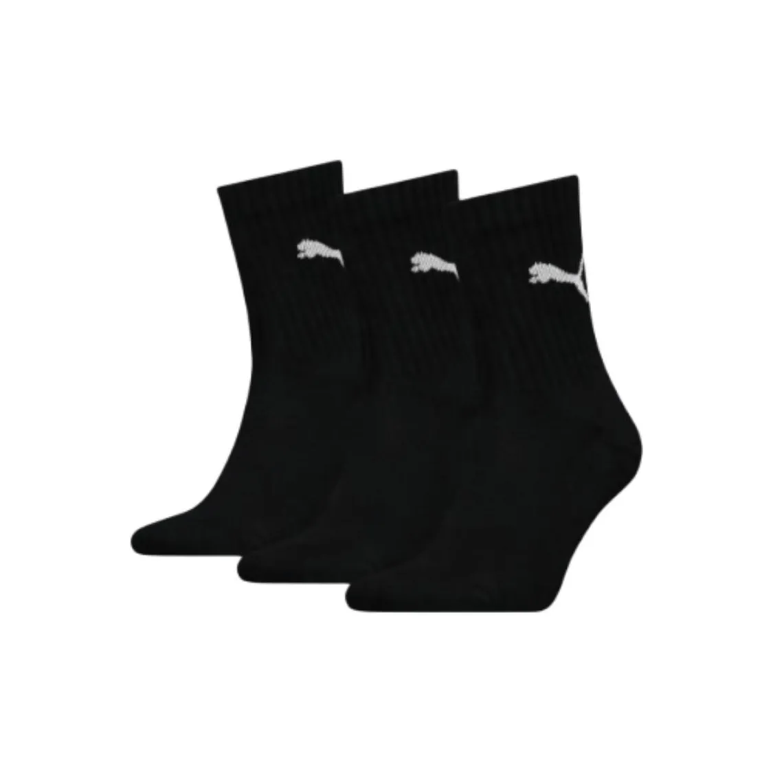 PUMA Sportstyle Series FW24 Mid Calf Socks Unisex 3 Pack Black