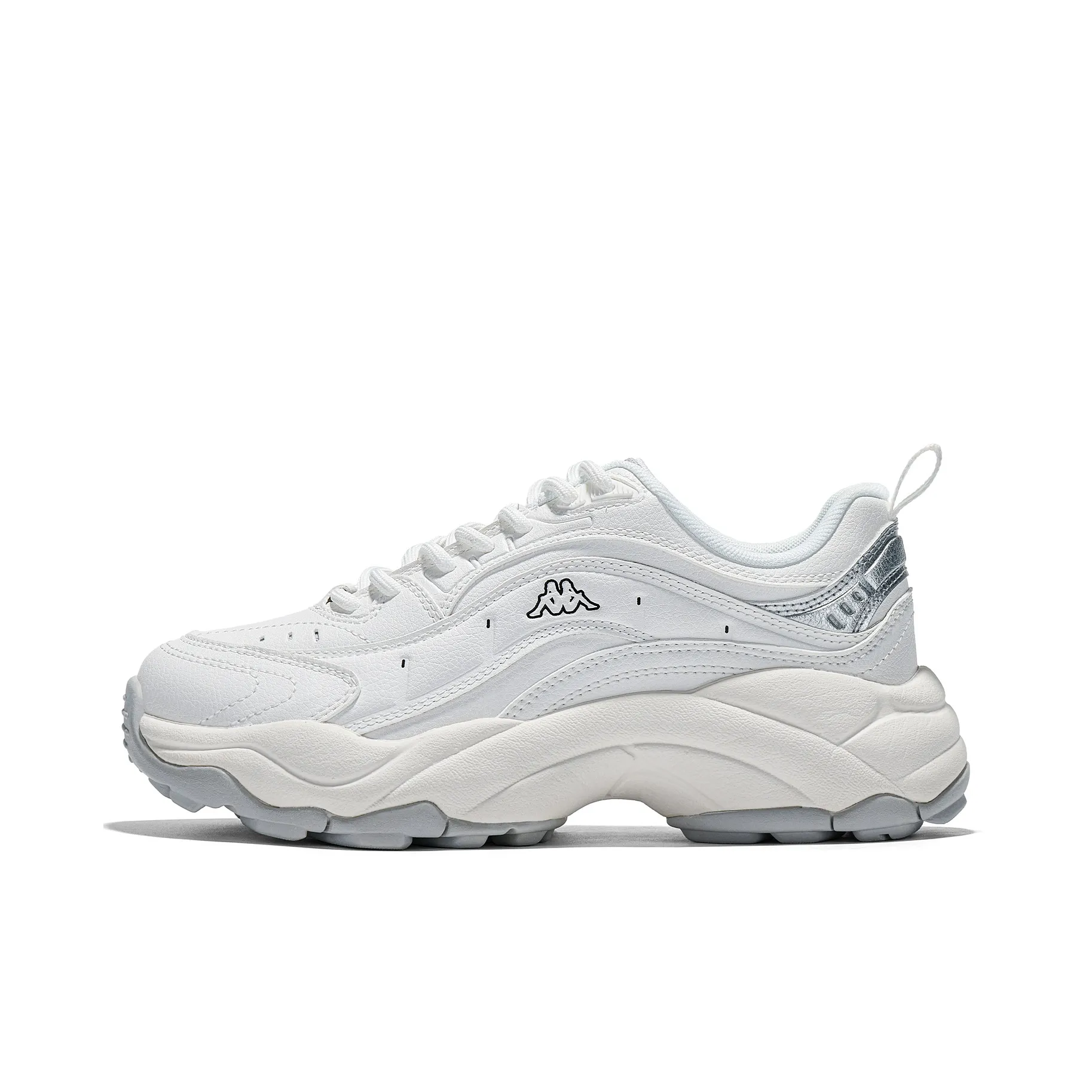 KAPPA Противоскользящие устойчивые к истиранию низкие топовые кроссовки с толстой подошвой женские белые