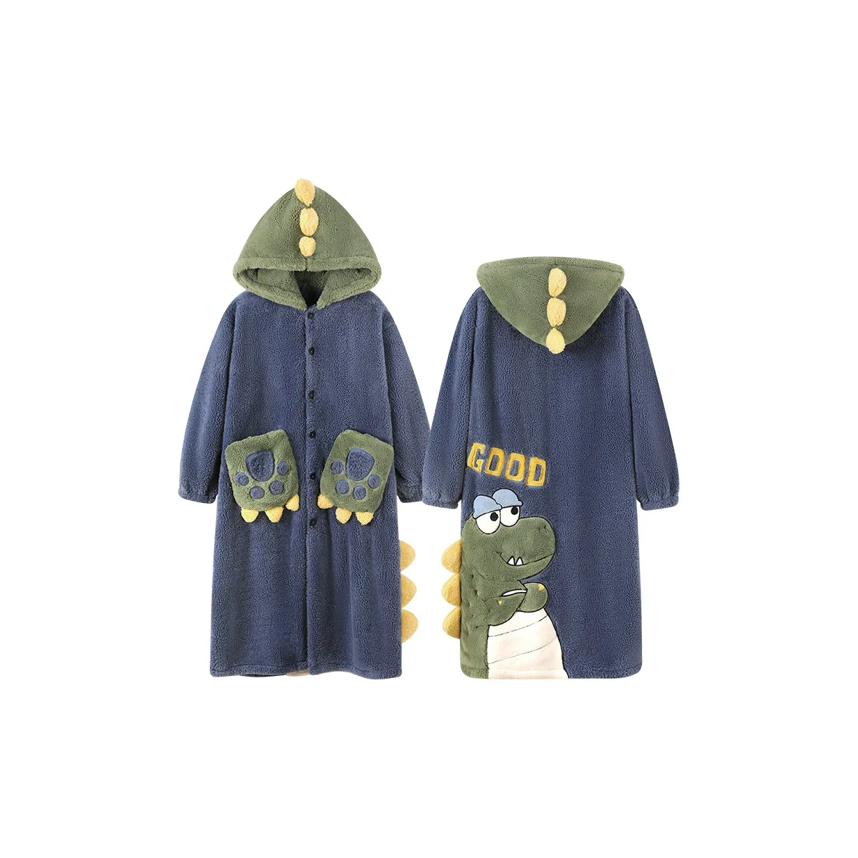 LEZIYUN Синий Мужской Банный халат