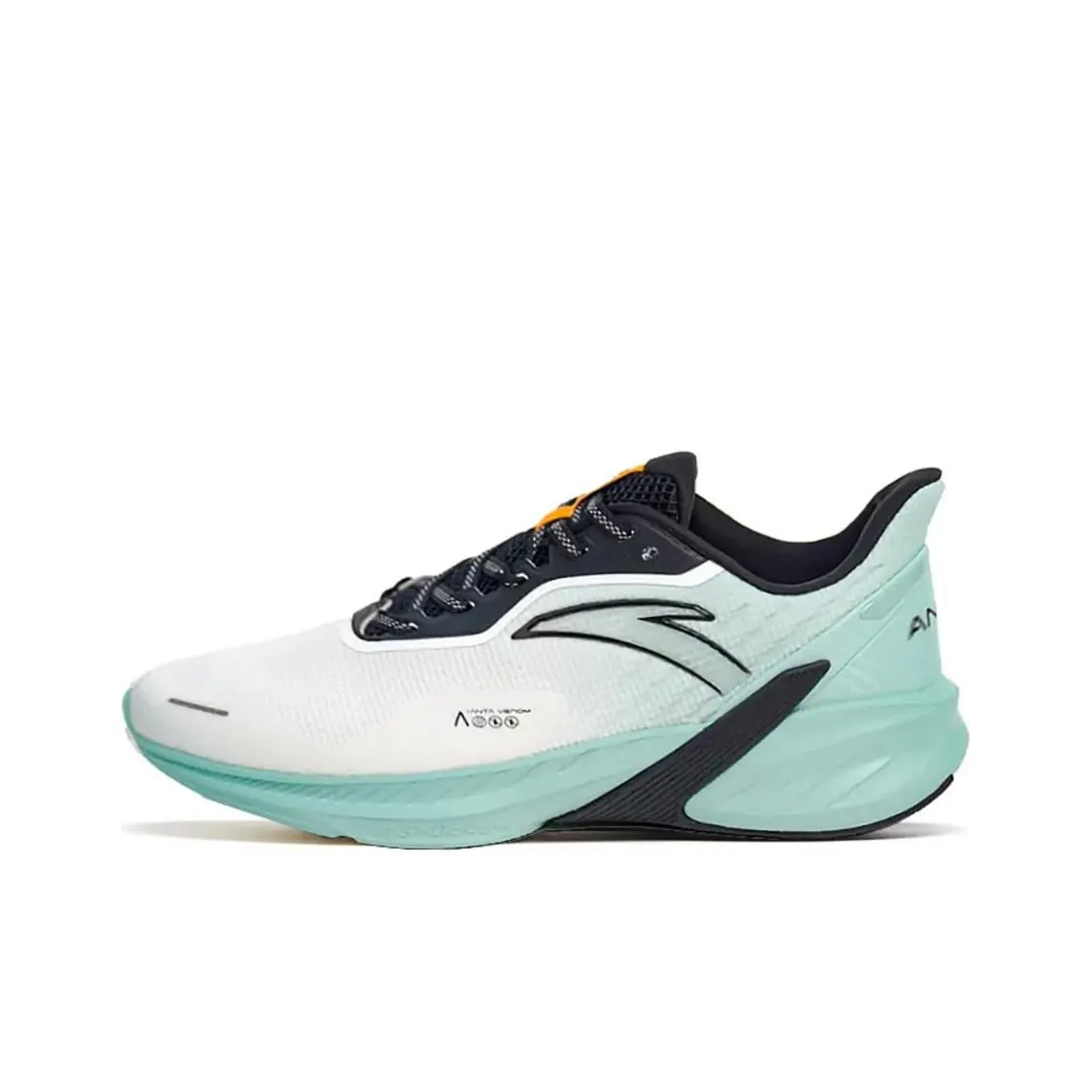 Anta Running Collection Cushioned Slip-Resistant Abrasion-Resistant Low-Top Sprint Running Shoes Men's White Green