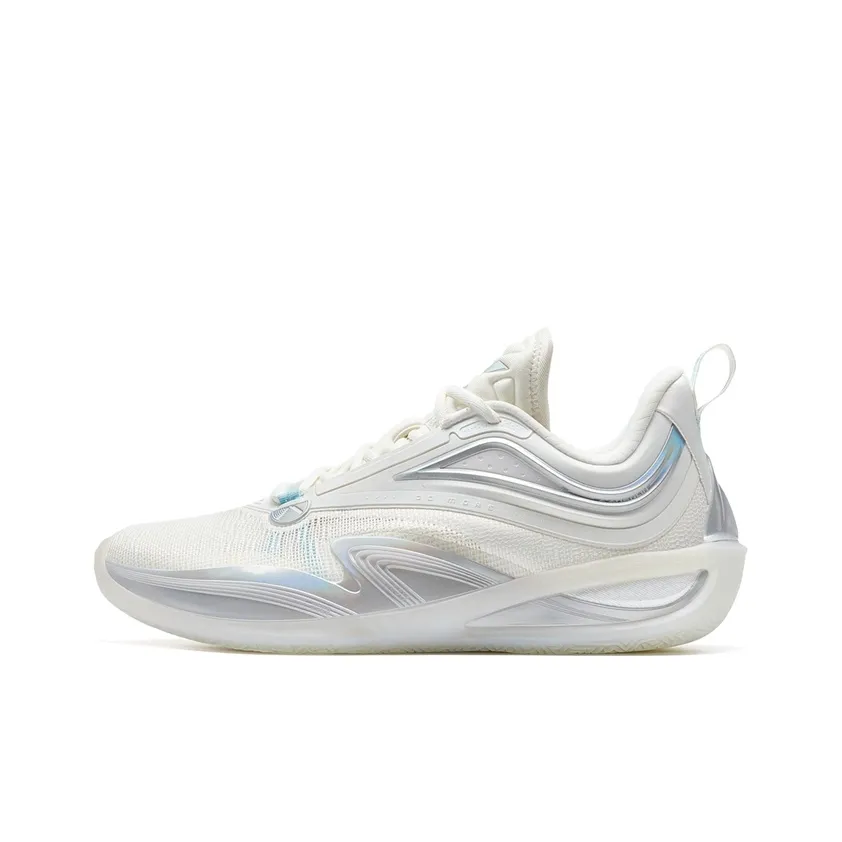 XTEP Zhang Zhenlin Generation Basketball Shoes Men's Low Top Sail White/Light Wave Blue