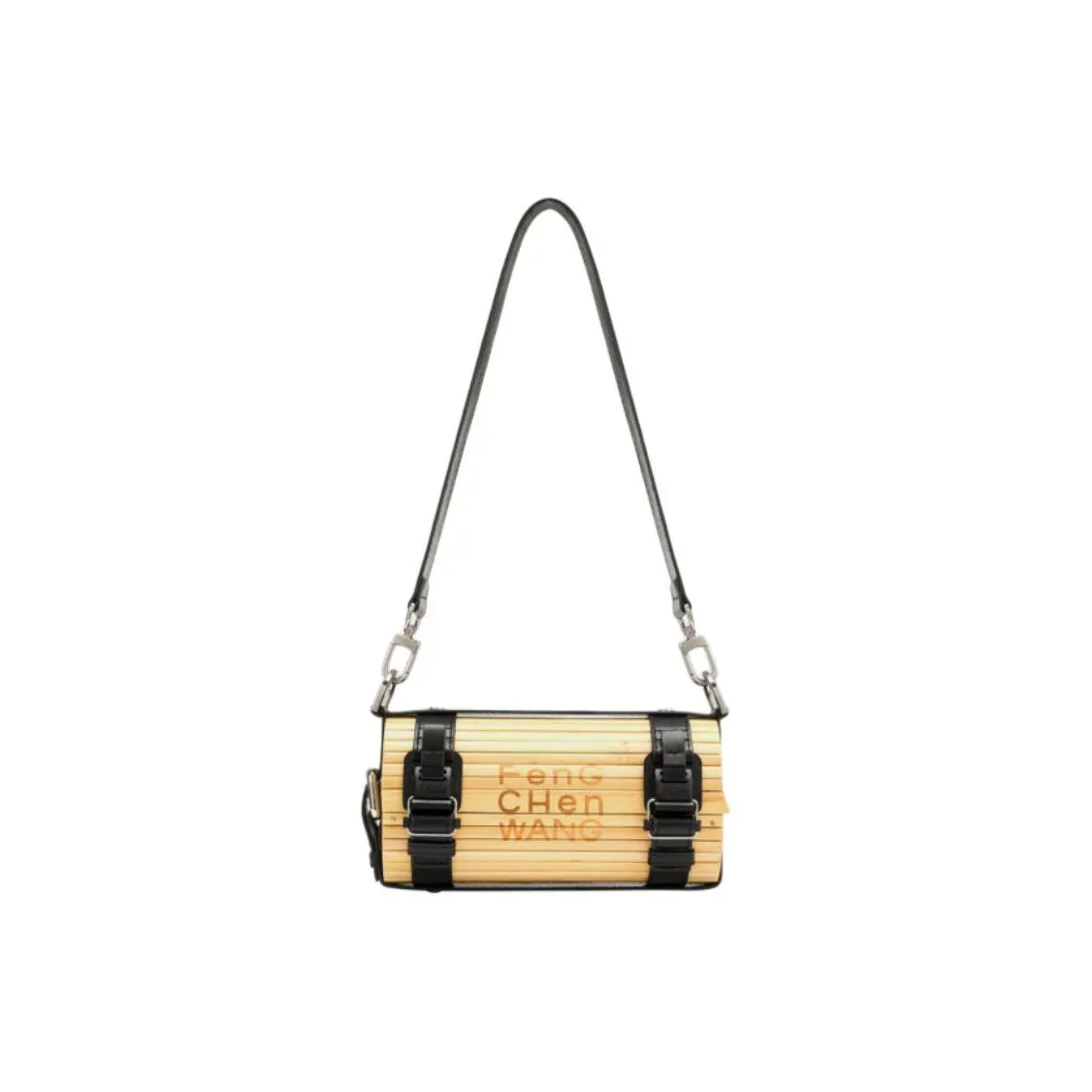 Feng Chen Wang Made Of Bamboo Cylinder Bag, Crossbody Bag, Shoulder Bag Medium Size Unisex Black