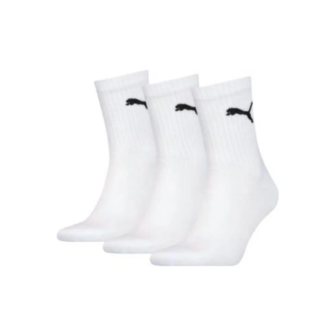 PUMA Sportstyle Series FW24 Mid Calf Socks Unisex 3 Pack White